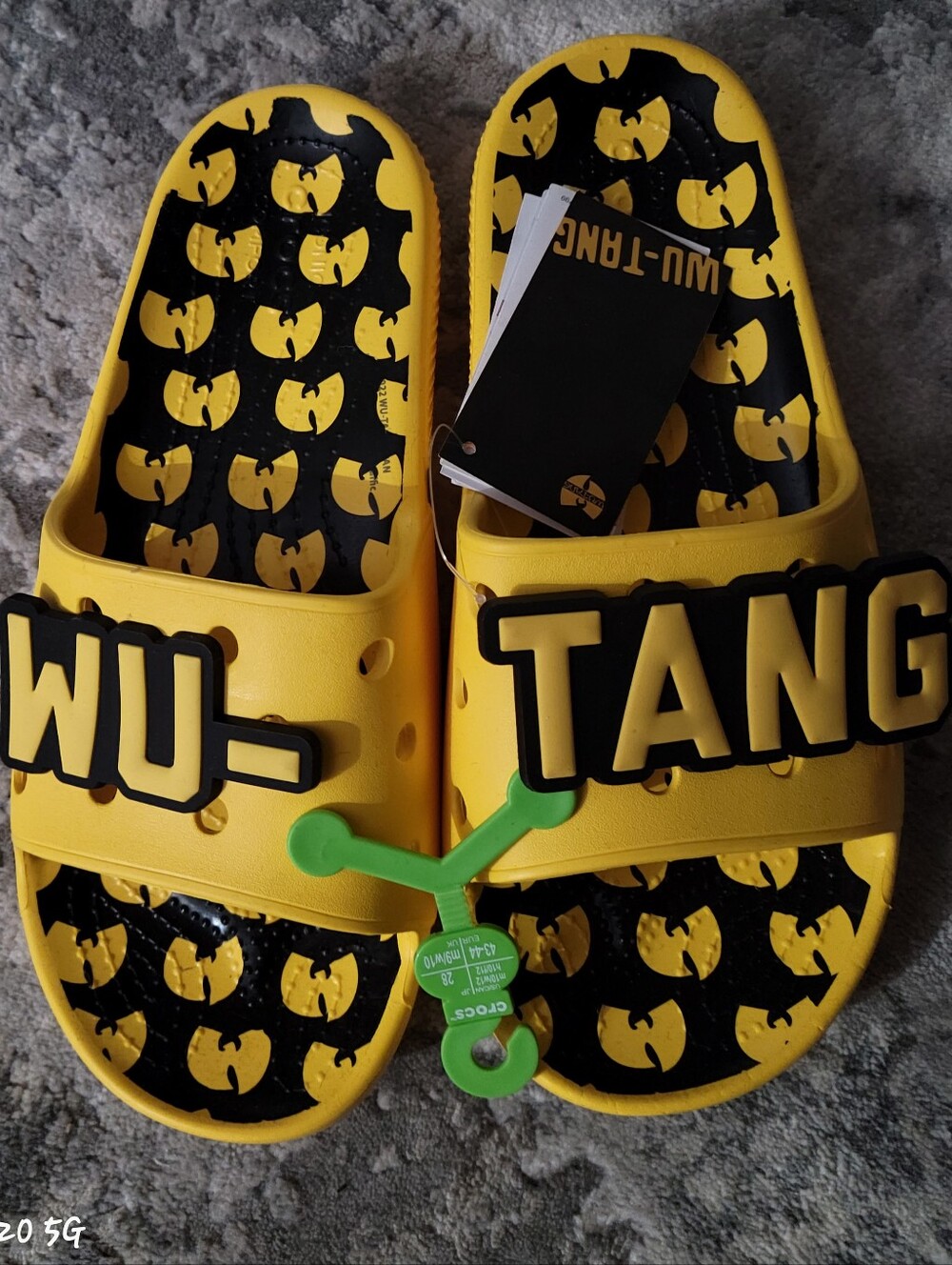 Yellow Mens Slide Sandals